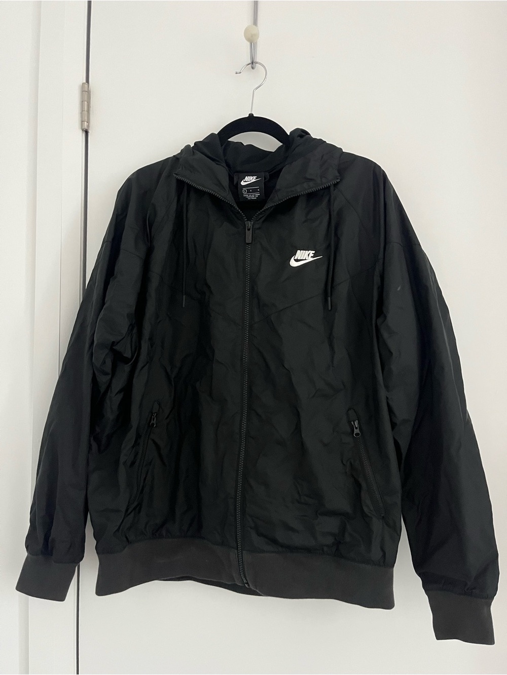Black Nike Windbreaker Hooded Jacket